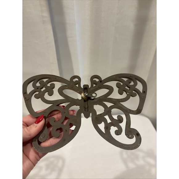 Vintage HOMCO Butterflies Wall Decor Brown Faux Wood Home Interiors~Set of 2 - Picture 4 of 9